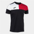 Camiseta Joma Homem Manga curta Crew V Preto Vermelho Branco