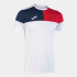 T-shirt Football Joma From Short Sleeve Crew V White Navy Red