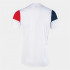 Camiseta Futebol Joma De Manga curta Crew V Branco Marinho Vermelho