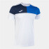 Camiseta Futebol Joma De manga curta Crew V Branco Royal Navy