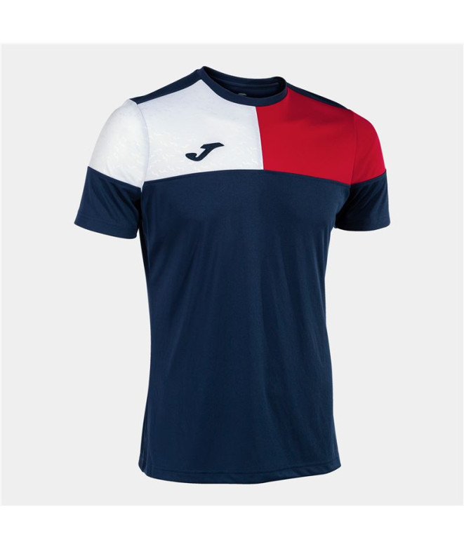 T-shirt Football Joma From Short Sleeve Crew V Navy Red White