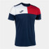 Camiseta Futebol Joma De manga curta Crew V Navy Red White