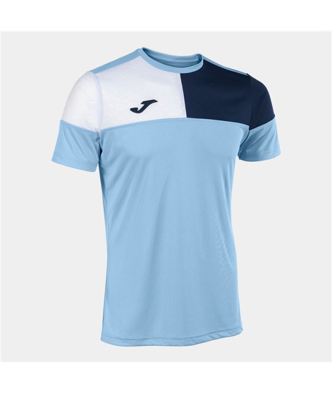 Camiseta Futebol Joma De manga curta Crew V Celeste Navy White