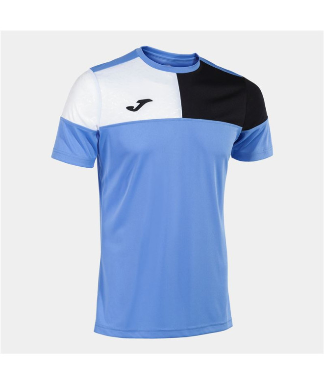 Camiseta Futebol Joma De Manga curta Crew V Azul Preto Branco