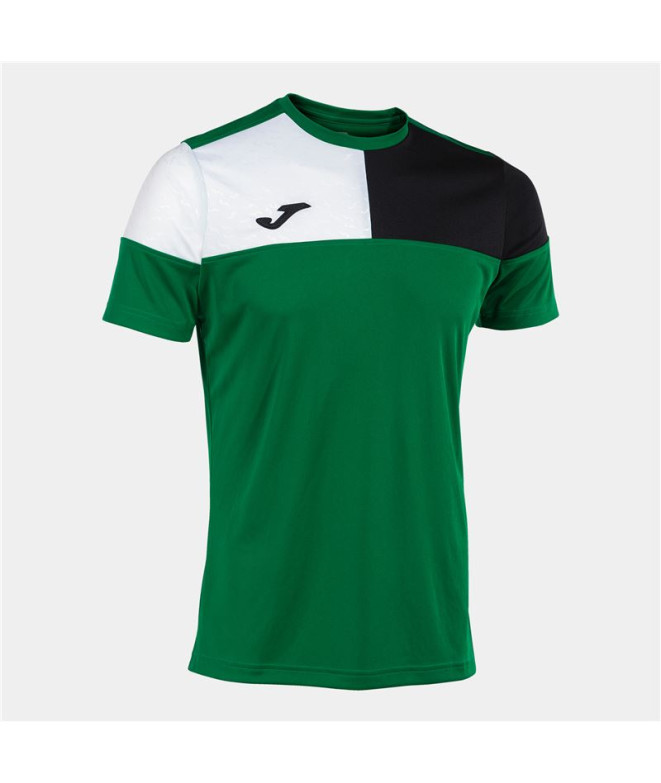 Camiseta Futebol Joma De Manga curta Crew V Verde Preto Branco