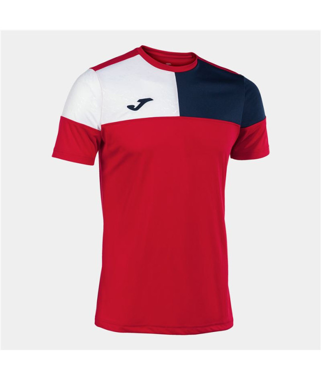 T-shirt Football Joma From Short Sleeve Crew V Navy Red White