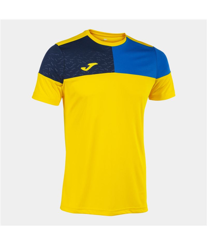 T-shirt Football Joma From Short Sleeve Crew V Yellow Royal Navy