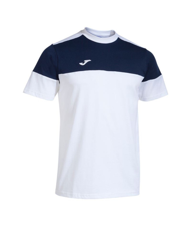 Camiseta Joma Manga Corta Crew V hombre/niiño blanco Marino