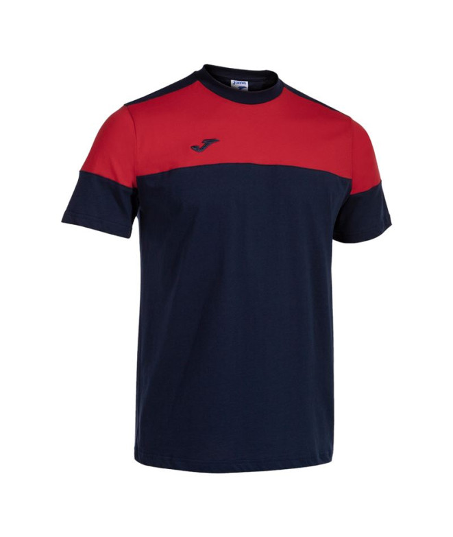 T-shirt Joma homme Manches courtes Crew V /child navy Red