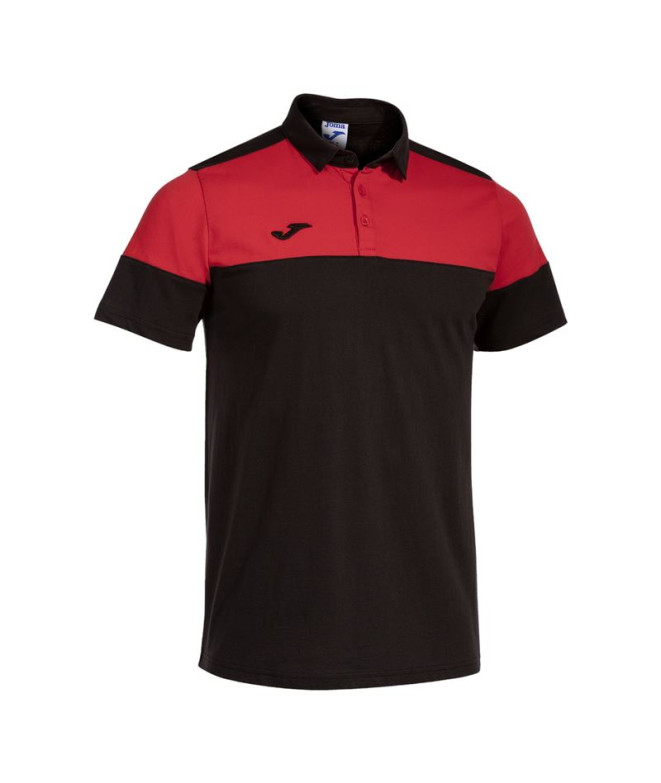 Polo Joma homem Manga curta em V /criança preto Vermelho