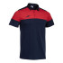 Polo Joma homem Manga curta com decote em V / criança azul-marinho Vermelho