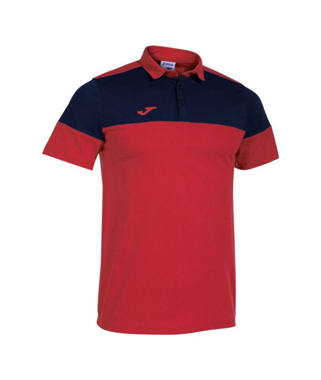 Polo Joma homem Manga curta Crew V /children vermelho Navy