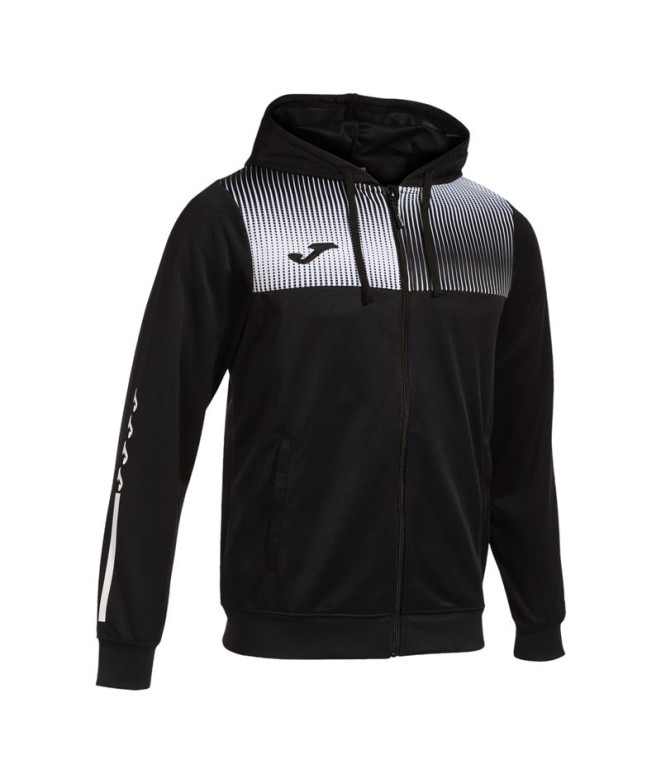 Chaqueta de Fútbol Joma Con Capucha Eco Supernova hombre/niiño negro Blanco