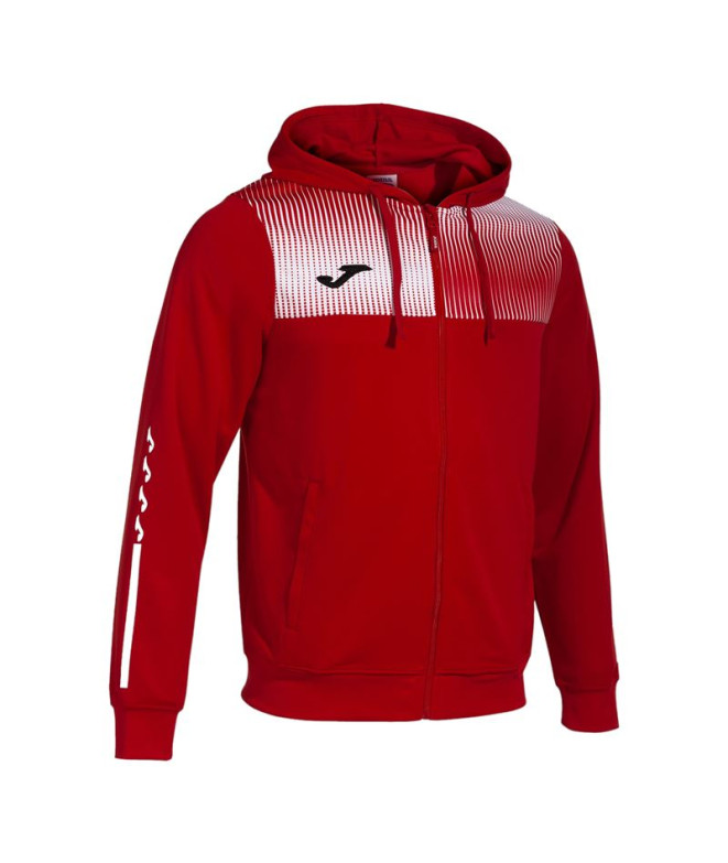 Casaco Futebol Joma homem de Capuz Eco Supernova /crianças vermelho Branco