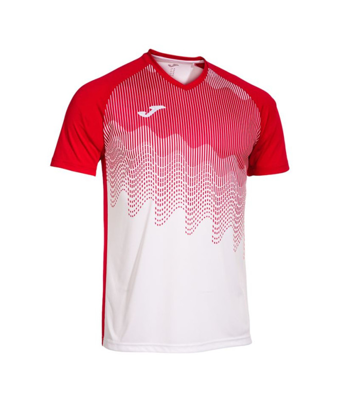Camiseta de Fútbol Joma Tiger Vi hombre Blanco Rojo Blanco Rojo
