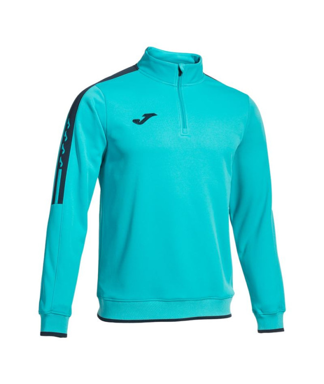 Sudadera de Running Joma Olimpiada hombre Turquesa Flúor Negro