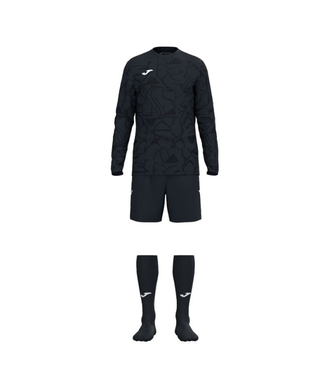 Conjunto Futebol Joma homem de Zamora Ix Preto Preto Preto