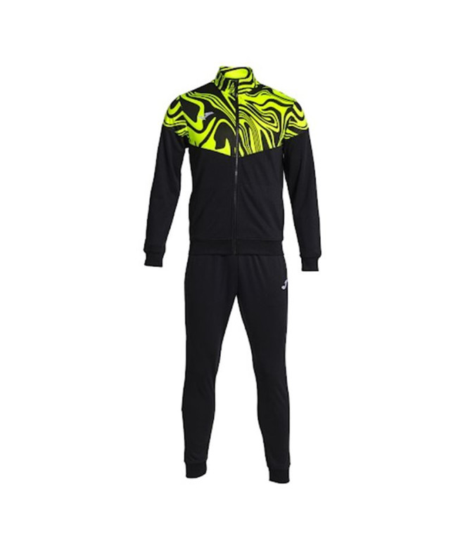 Chándal Joma Lion II Hombre/Niño Negro Amarillo Flúor