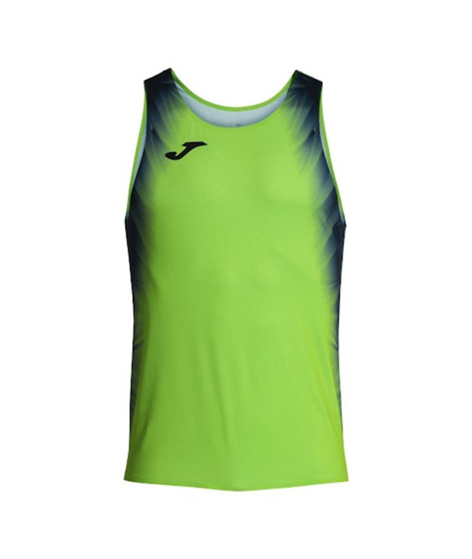 Camiseta de Running Joma Elite XI Tirantes Hombre Verde Flúor Marino
