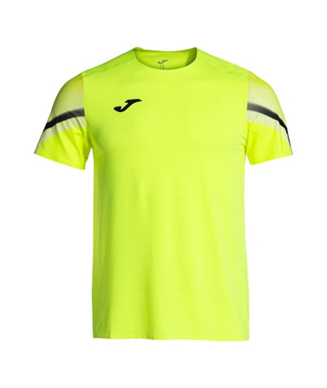 Camiseta de Running Joma Elite XI Manga Corta Hombre Amarillo Flúor Negro