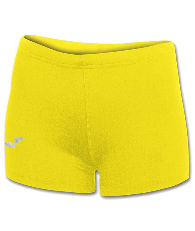 Bermuda Futebol Joma Mulher Aquecedor de Lycra Amarelo