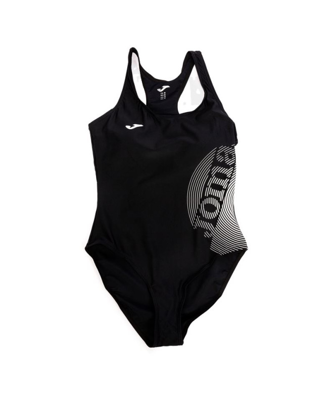 Bañador para Natación Joma Lake II Mujer / Niña Negro-Blanco