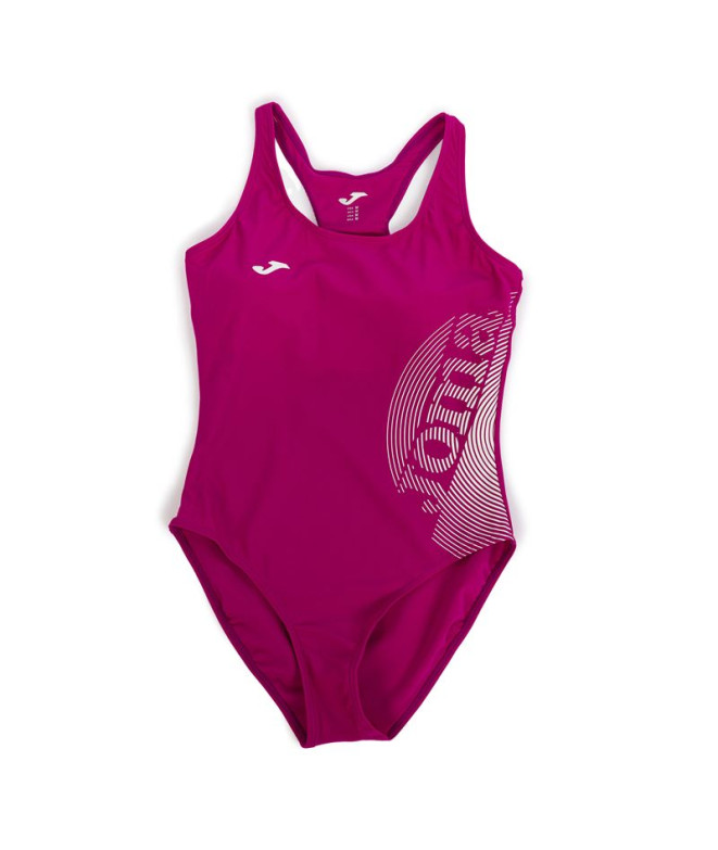 Bañador para Natación Joma Lake II Mujer / Niña Fucsia Oscuro-Blanco