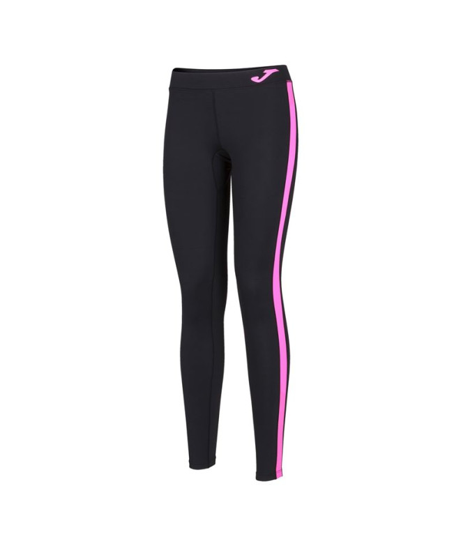 Collant Running Joma Femme Fille Longues de / noir-rose fluo