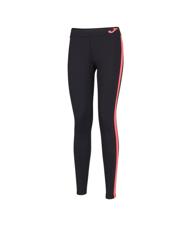 Collant Running Joma Femme Fille Long de / Noir-Coral Fluorine