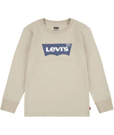 Camiseta Levis Lvb L/S Batwing Infantil Tan