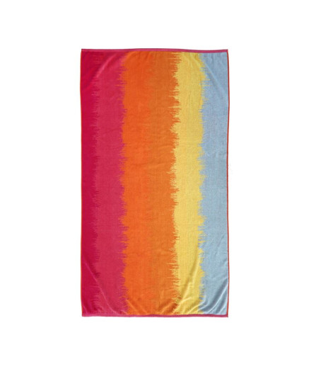 Serviette Secaneta 90X165 Eg.Jacquard Velours Upsun Bleu