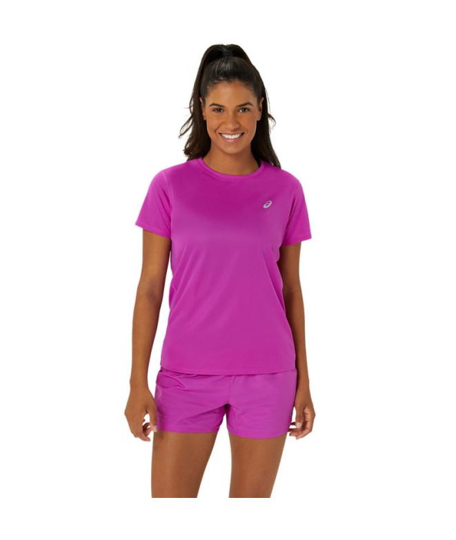 T shirt Running Haut Femme by ASICS Core Ss Pink