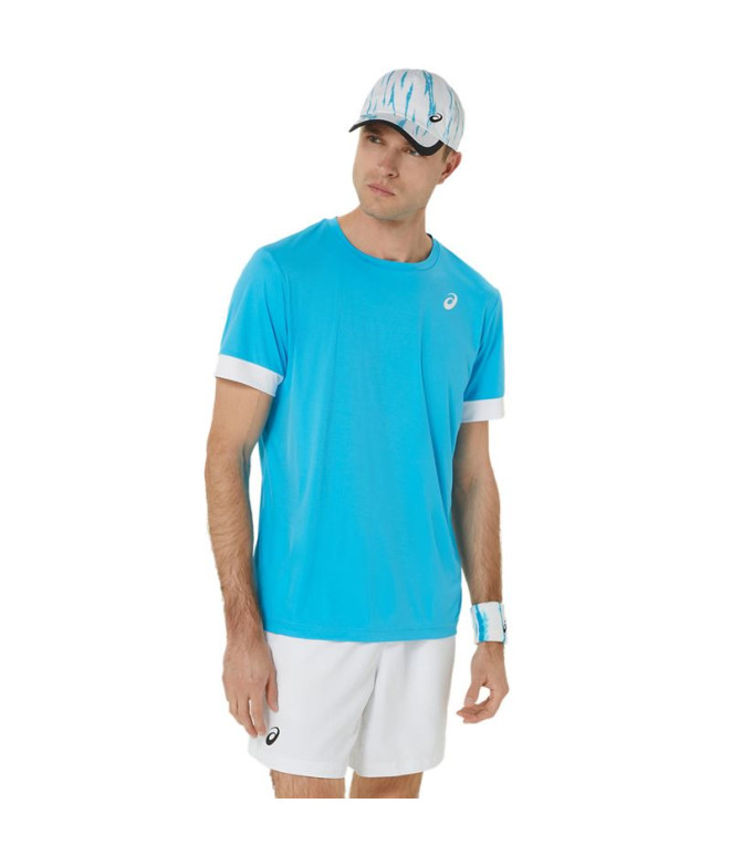 Camiseta Tênis Court Top Homem por ASICS Ss Aquamarine