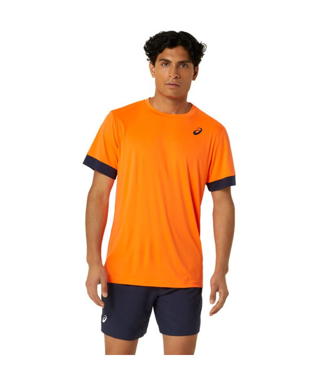 Camiseta de Tenis ASICS Court Ss Top Hombre Naranja