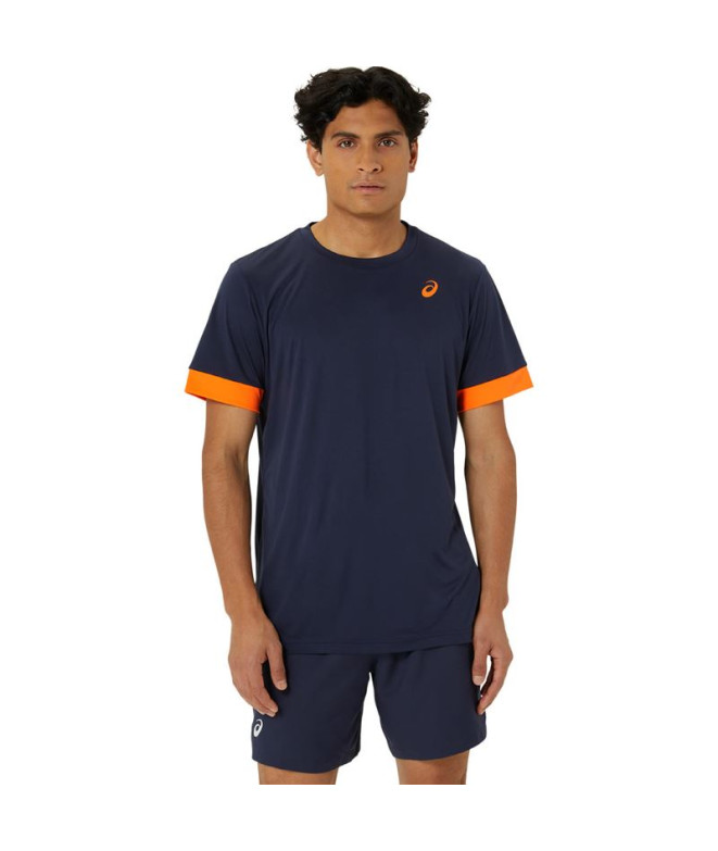 Camiseta de Tenis ASICS Court Ss Top Hombre Azul Oscuro