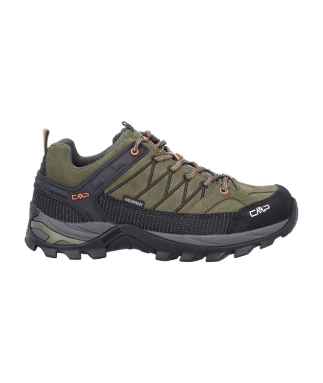 Chaussures Montagne CMP Trekking Homme de Rigel Low Shoes Wp Olive-Flame