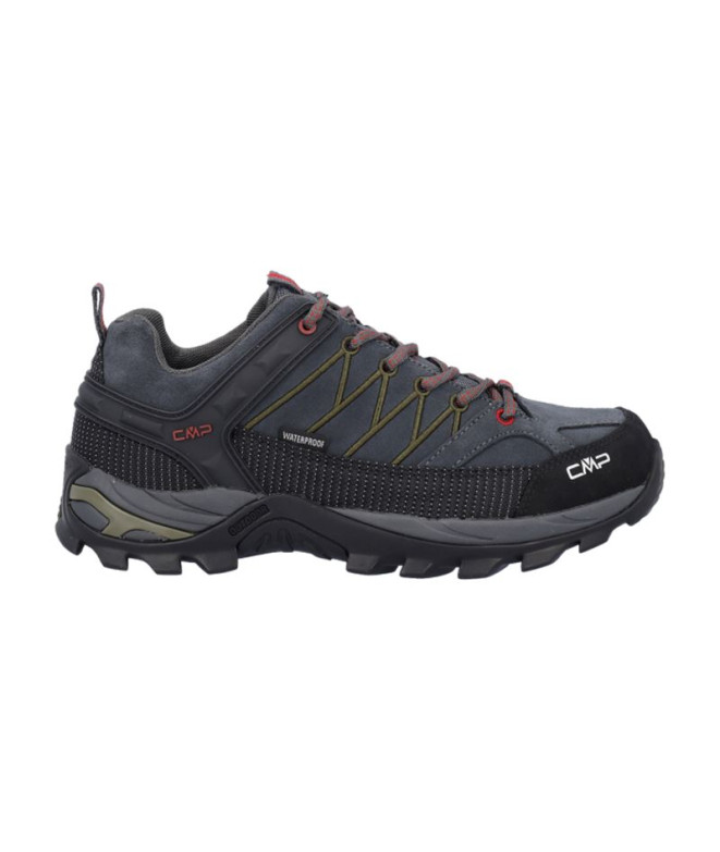 Chaussures Montagne CMP Trekking Homme de Rigel Low Shoes Wp Titanium-Chili