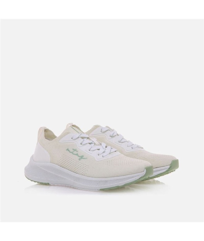 Sapatilhas Mulher Mustang Somo Tricô Branco / Tp