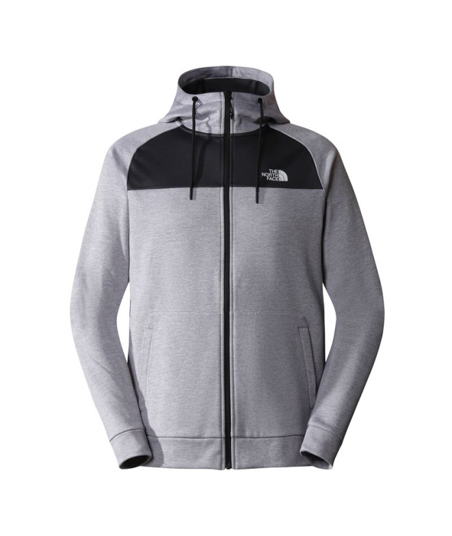 Moletom The North Face Reaxion Fleece F/Z Cinzento Homem