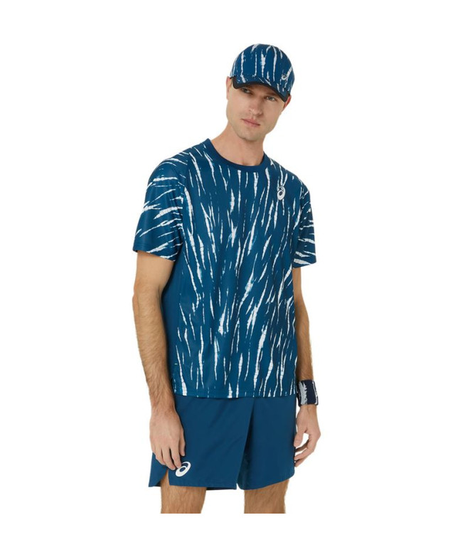 Camiseta de Tenis ASICS Game Ss Top Hombre Azul