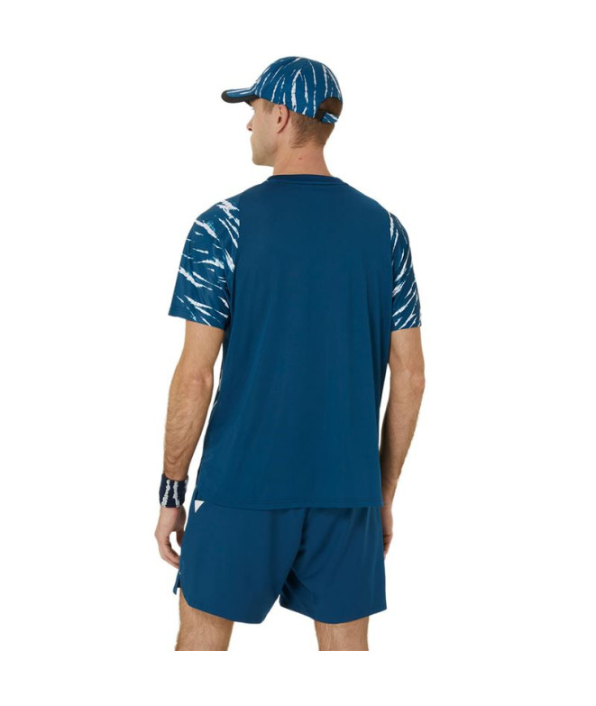 T-shirt Tennis Haut Homme by ASICS Game Ss Bleu