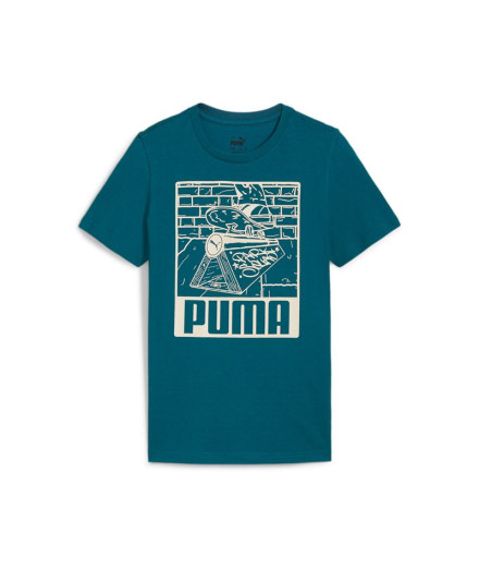 Camiseta Puma Ess+ Mid 90S Graphic Niño Azul Camiseta Puma Ess+ Mid 90S Graphic Niño Azul
