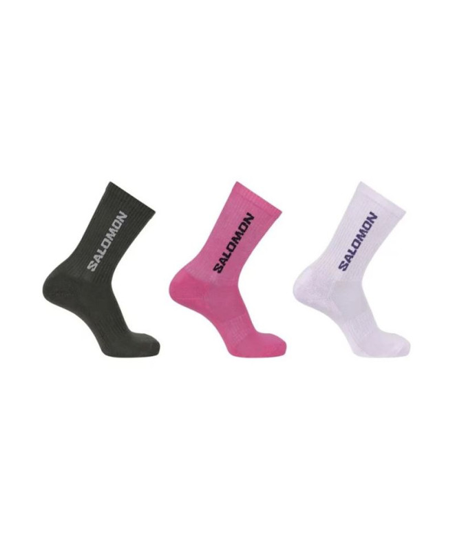 Chaussettes Montagne SalomonPack by Everyday Crew 3- Rose