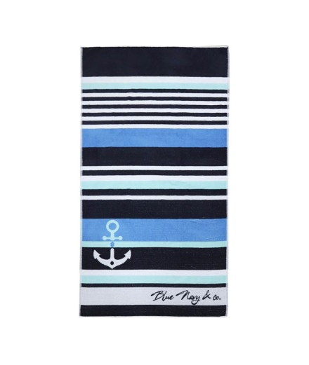 Toalla de Playa y piscina Secaneta Jacquard Terc.Skot Marino