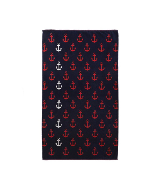 Serviette de Playa y piscine Secaneta Jacquard Terc.Silta Rouge