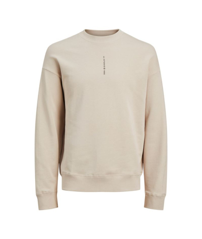 Sudadera Jack and Jones Jjmicah Neck Moonbeam Hombre