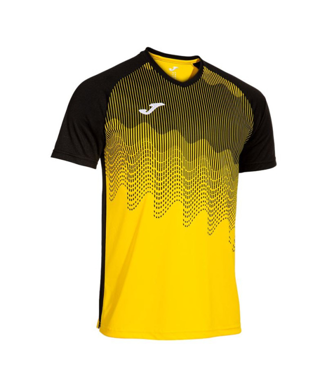 Camiseta Manga Corta Joma Tiger VI Hombre Amarillo Negro