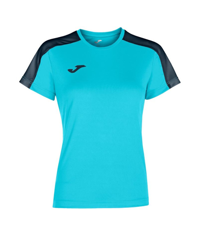 Camiseta Joma Academy Mujer Turquesa Fluor-Marino