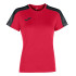 Camiseta Joma Mulher Manga curta Academy Vermelho Preto