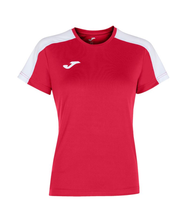 Camiseta Joma Mulher Academia Vermelho-Branco